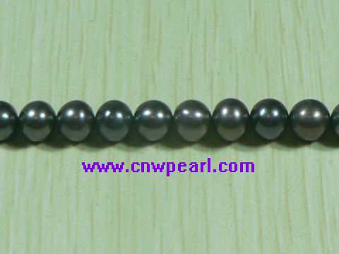 natured black round shape freshwater pearl strands wholesale